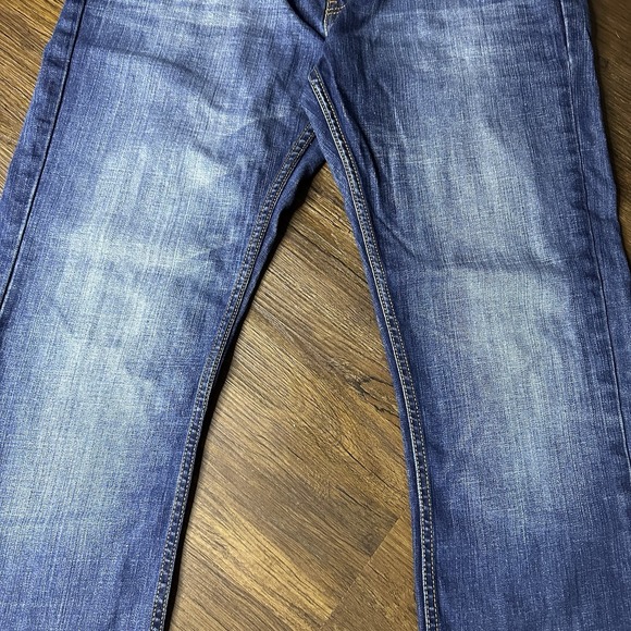 Levis 527 Jeans Mens 36x32 Blue Denim Low Rise Bootcut Whiskers Y2K Cowboy Cut - Picture 7 of 11